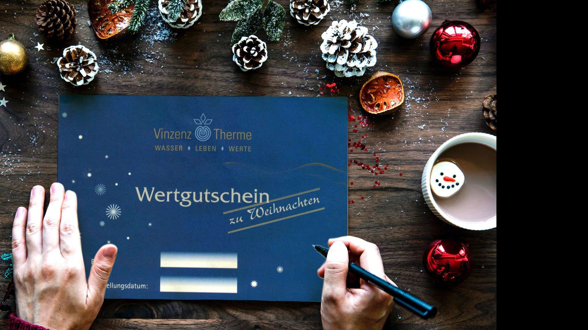 Geschenkidee Wertgutschein Vinzenz Therme Weihnachtsgeschenk